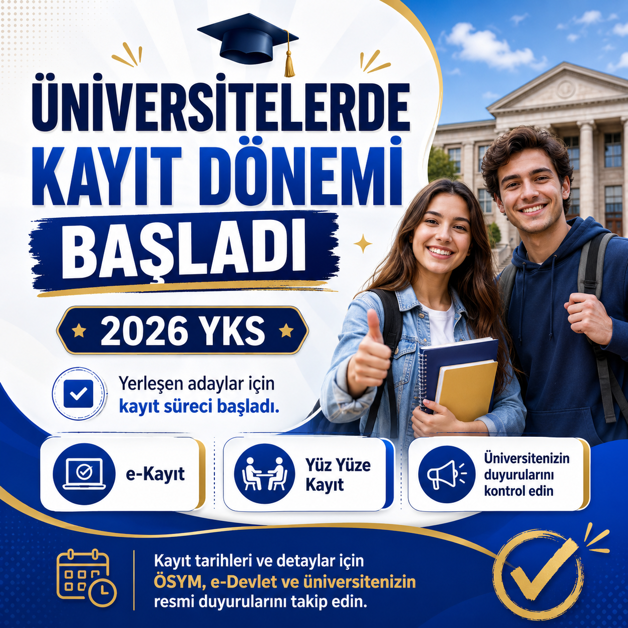 Üniversitelerde kayıt dönemi başladı 2026 YKS